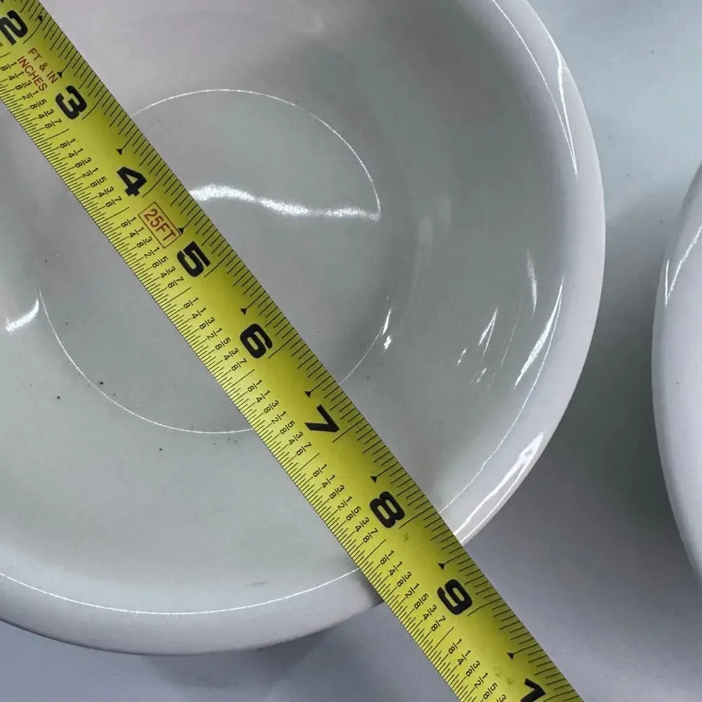Vintage Pier 1 Imports White Nesting Mixing Bowls (4) Discontinued